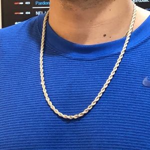Real sterling  Silver rope chain .925